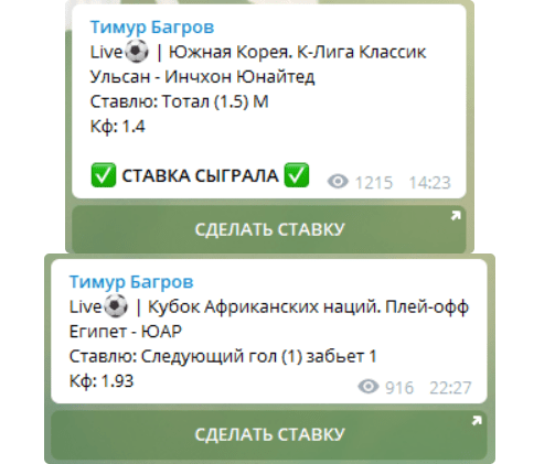 тимур багров ставки