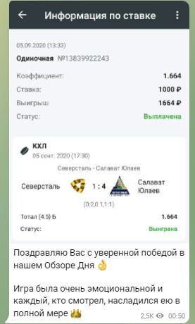 Статистика TELEGA BET