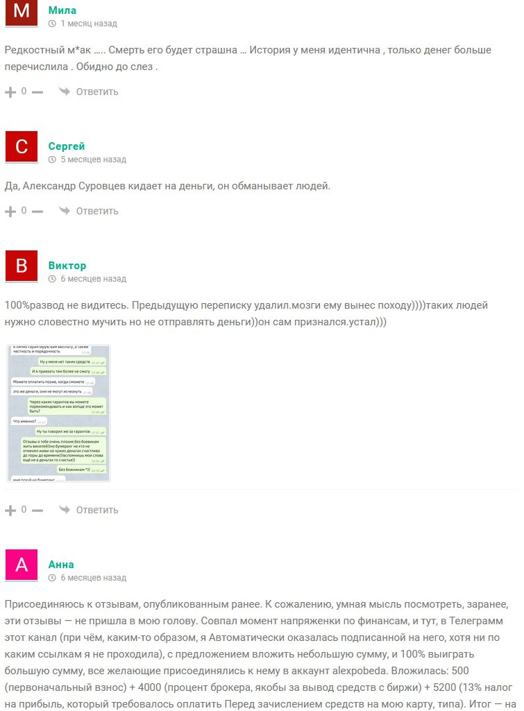 Отзывы об Александр Суровцев Телеграмм и его раздаче денег