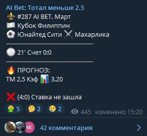 AI Bet - прогнозы