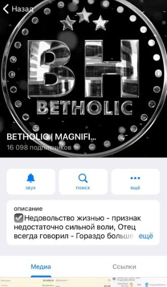 Телеграмм бот BETHOLIC