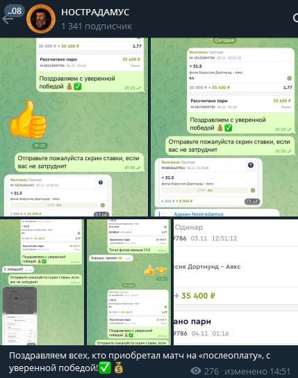 Нострадамус Телеграмм - отзывы
