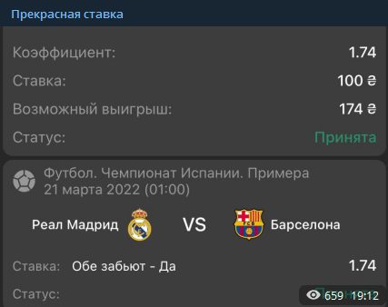 Прекрасная ставка Телеграмм