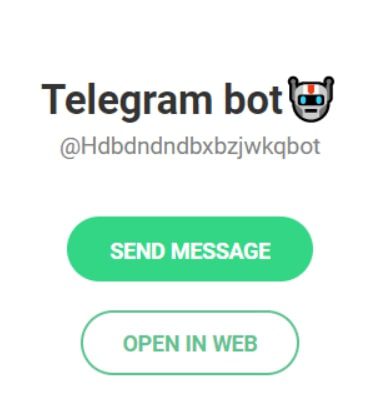 Telegram bot @Hdbdndndbxbzjwkqbot