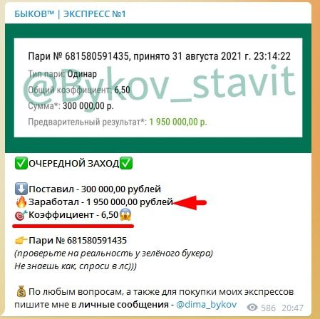 БЫКОВ ЭКСПРЕСС Телеграмм