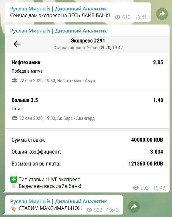 Каппер Руслан Мирный - ставки на спорт