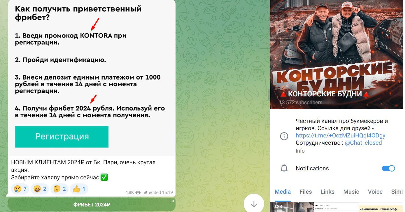 конторские будни телеграмм