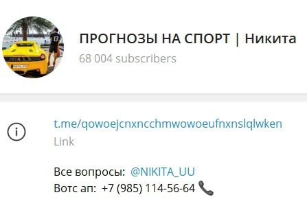 Прогнозы на спорт NIKITA UU